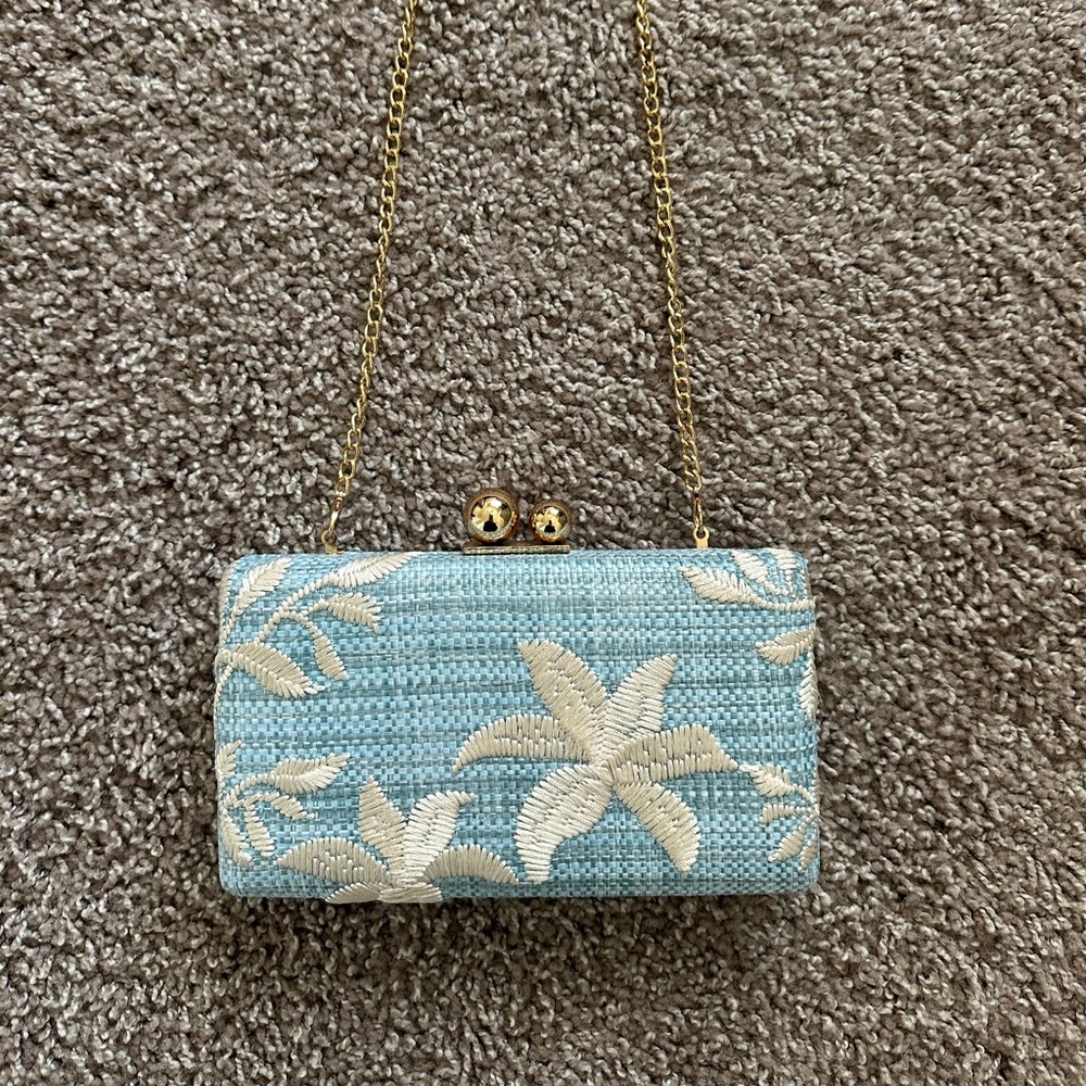 Tommy Bahama Blue Floral Clutch